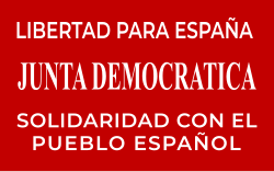 Poster of the Democratic Junta founded in Paris in July 1974. Junta Democratica de Espana1974.svg