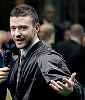 Justin Timberlake scored his first Billboard Hot 100 number-one single with "SexyBack", which stayed at the top spot for seven straight weeks. Justin Timberlake.jpg