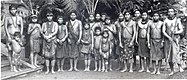 South American Indians from French Guiana on display during an ethnological exhibition in the Jardin d'Acclimitation (1892).