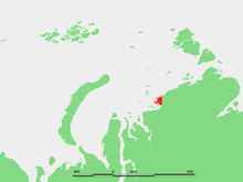 Location of the Minina Skerries. The Plavnikovye Archipelago is in the southern part of the skerry complex. Kara seaMS.PNG