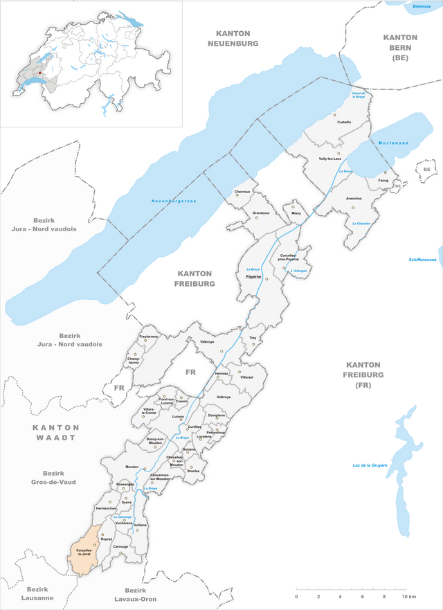 Corcelles-le-Jorat - Localizazion