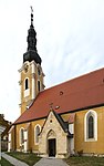 Catholic parish church Mariae Birth and former military cemetery