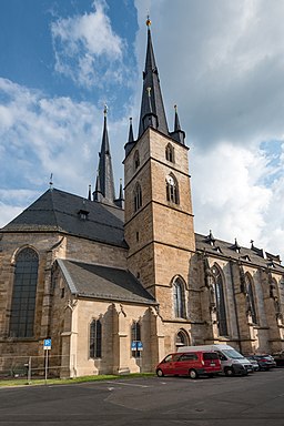 Kirchplatz, Evangelische Johanneskirche Saalfeld (Saale) 20180509 001