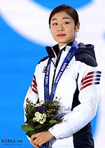 Korea Kim Yuna Sochi Medal Ceremony 08.jpg