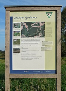 Informationstafel Landschaftsschutzgebiet Nr. 00207.01 Quellmoorhang bei Lippach des Landkreises Mühldorf a. Inn