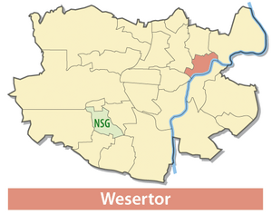 Location of Wesertor in Kassel