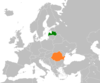 Location map for Latvia and Romania.