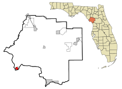 Levy County Florida Zonele încorporate și necorporate Cedar Key Highlighted.svg