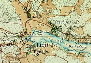 Lidingö och Bo gård 1901.