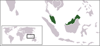 A map showing the location of Malaysia