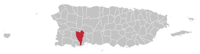 Localização de Yauco em Porto Rico