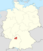 Map of Germany, position of the district of Heilbronn highlighted
