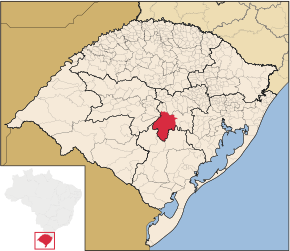 Poziția localității Cachoeira do Sul