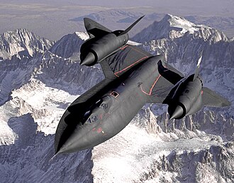 The USAF's SR-71 Blackbird was developed from the CIA's A-12 OXCART. Lockheed SR-71 Blackbird.jpg