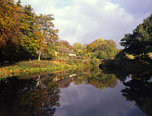 Lower Pond on Bentley Brook and Pond Cottages Lumsdale pond.jpg