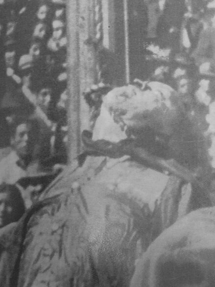 The lynching of Bolivian President Gualberto Villarroel in Plaza Murillo, La Paz, on July 21, 1946