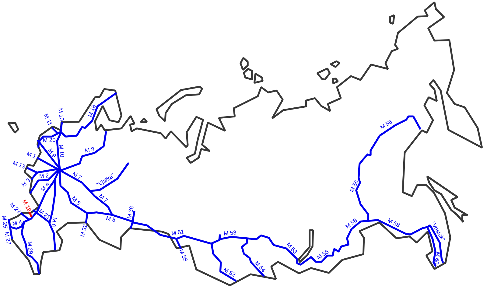 Дорожная сеть карта