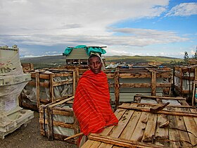 Maasai man at Olkaria - some communities have been displaced by the power generation projects