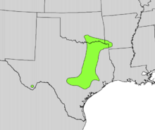 Image result for Osage orange original distribution range map