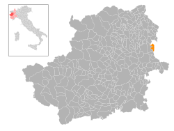 Locatie van Villareggia in Turijn (TO)