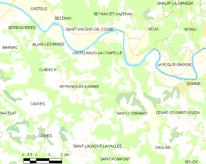 Poziția localității Castelnaud-la-Chapelle