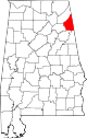 Map of Alabama highlighting Cherokee County.svg