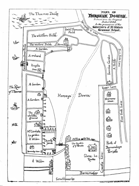 File:Map of Horseye Downe, 1544 (Surrey Archaeological Collections).png