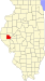 Map of Illinois highlighting Brown County Map of Illinois highlighting Brown County.svg