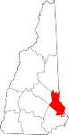 Map of New Hampshire highlighting Strafford County.svg