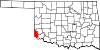 Mapa de l'estat destacant el Comtat de Harmon