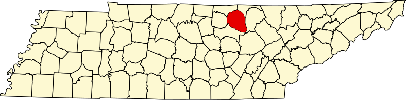 Fil:Map of Tennessee highlighting Overton County.svg