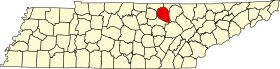 Lage von Overton County (Overton County)