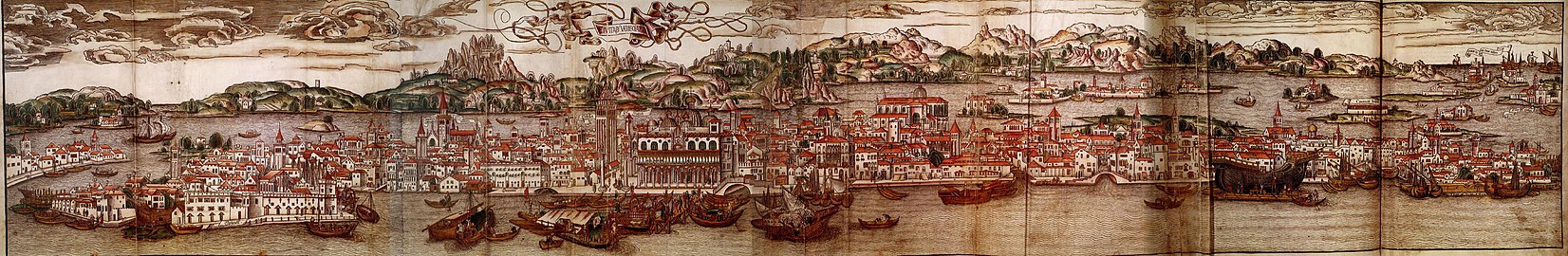 Venezia, tennet eus Sanctae peregrinationes Bernhard von Breydenbach — Treset ha moullet gant Erhardum Reüwich, 1486