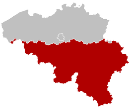 Kaart van Wallonië