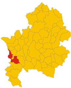 Localizarea Filignano în Provincia Isernia