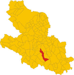 Map of comune of Gioia dei Marsi (province of L'Aquila, region Abruzzo, Italy).svg