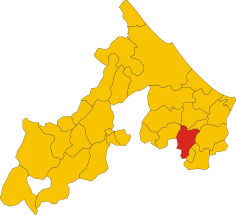 Mapa obce Montefiore Conca (provincie Rimini, region Emilia-Romagna, Itálie).svg