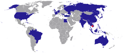Diplomatic missions of Cambodia Map of diplomatic missions of Cambodia.PNG