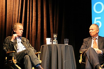 Amis conversing with Ian Buruma about Monsters at the 2007 New Yorker Festival[115]