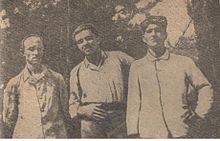 Javad Hakimli (right) with Mehdi Huseynzade (middle) in 1944 Mehdi Huseynzade in the middle.jpeg