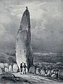 Menhir près de Plounéour-Trez (dessin de 1845-1846, Voyages pittoresques et romantiques dans l'ancienne France. Bretagne)