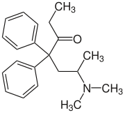 Structural formula of methadone