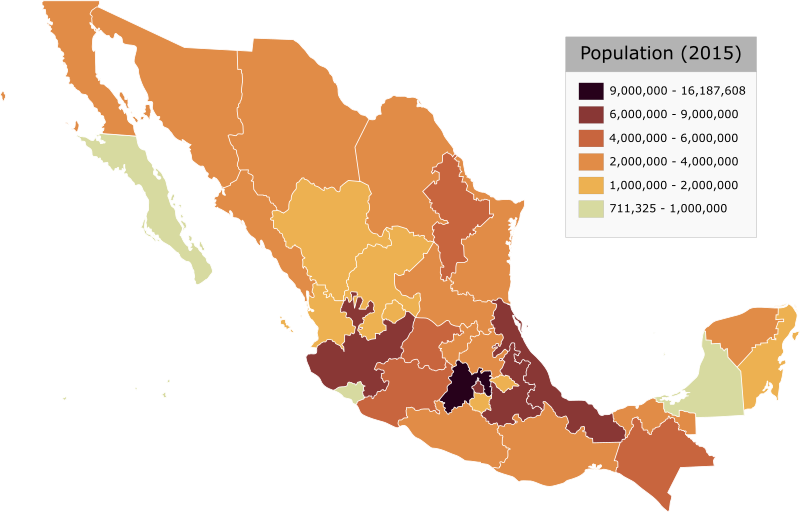 File:Mexican states by population 2015.svg