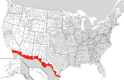 Frontera Entre Estados Unidos Y México: Historia de la frontera México-Estados Unidos, Descripción, Geografía