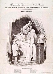 Moeurs Conjugales. Le Compliment - Honoré Daumier - ABDAG005912