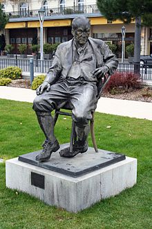 Monument of Nabokov in Montreux