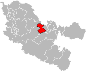 Kanton na mapě departementu Moselle