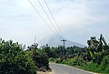 Jalan menuju Gunung Sinabung di Kecamatan Simpang Empat