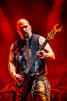 King performing with Slayer in 2019