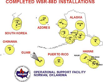 NEXRAD sites in Alaska, Hawaii, U.S. territories, and military bases. NEXRAD NON-CONTIGUOUS.jpg